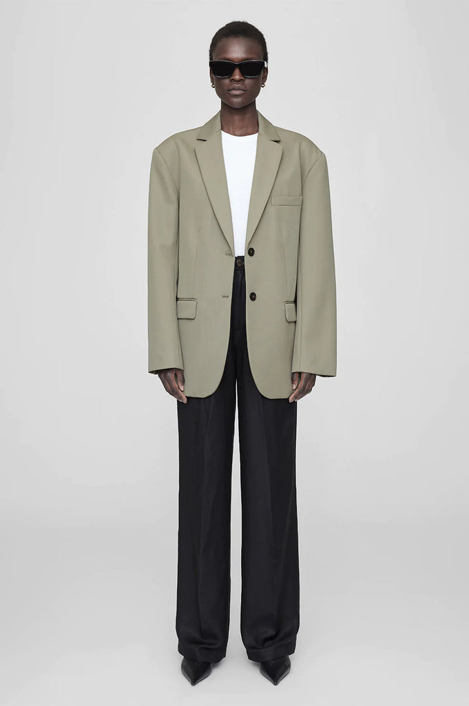 Anine Bing Quinn Blazer Green Khaki Martin York Martin York