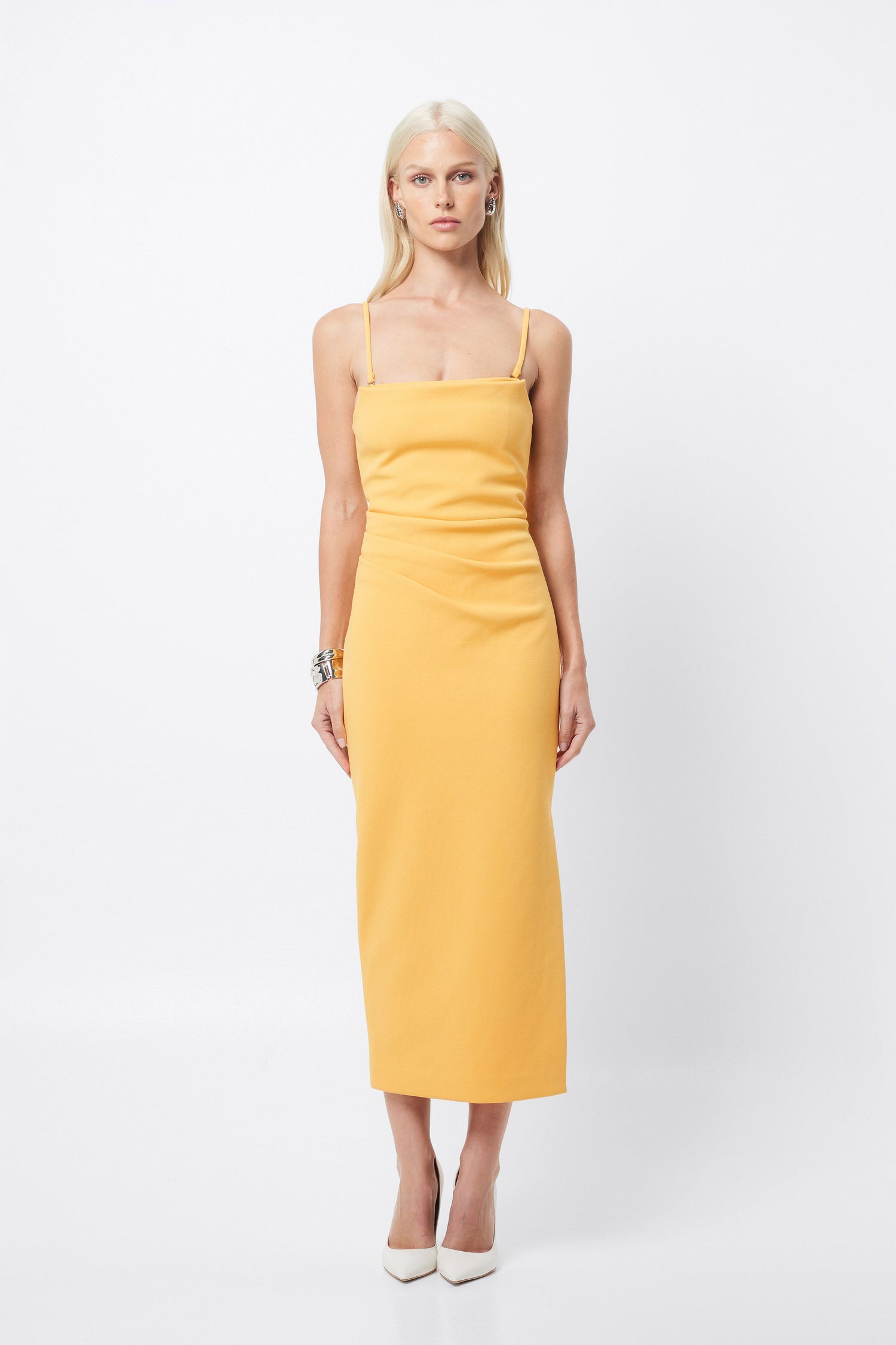 Revere Draped Midi Dress - Mango
