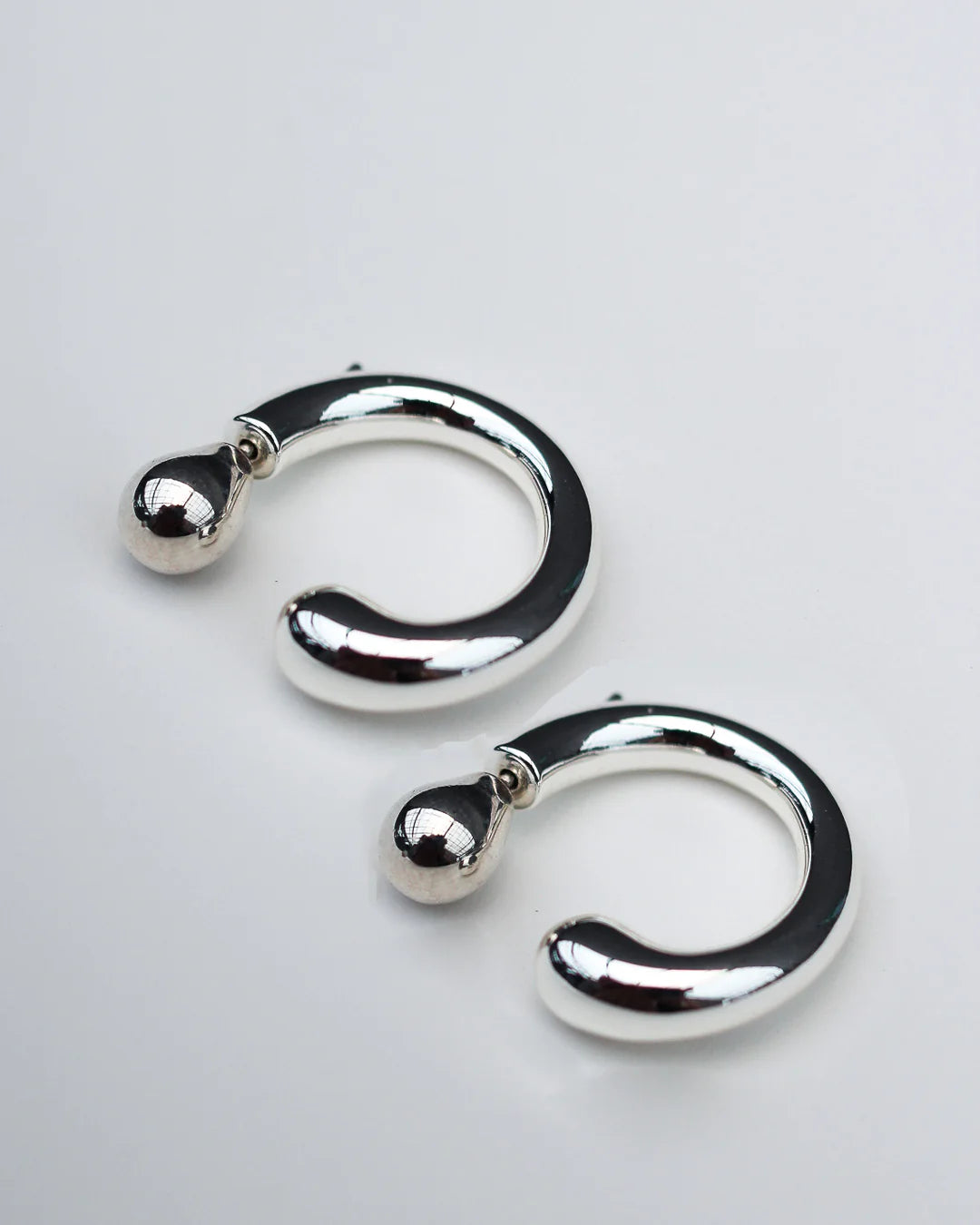 Reversed Hoops - Brass + Sterling SIlver