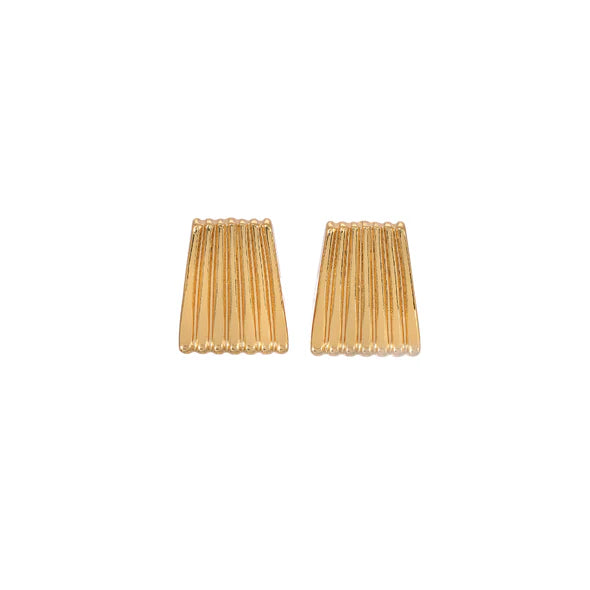 Ribbed Earrings - Gold