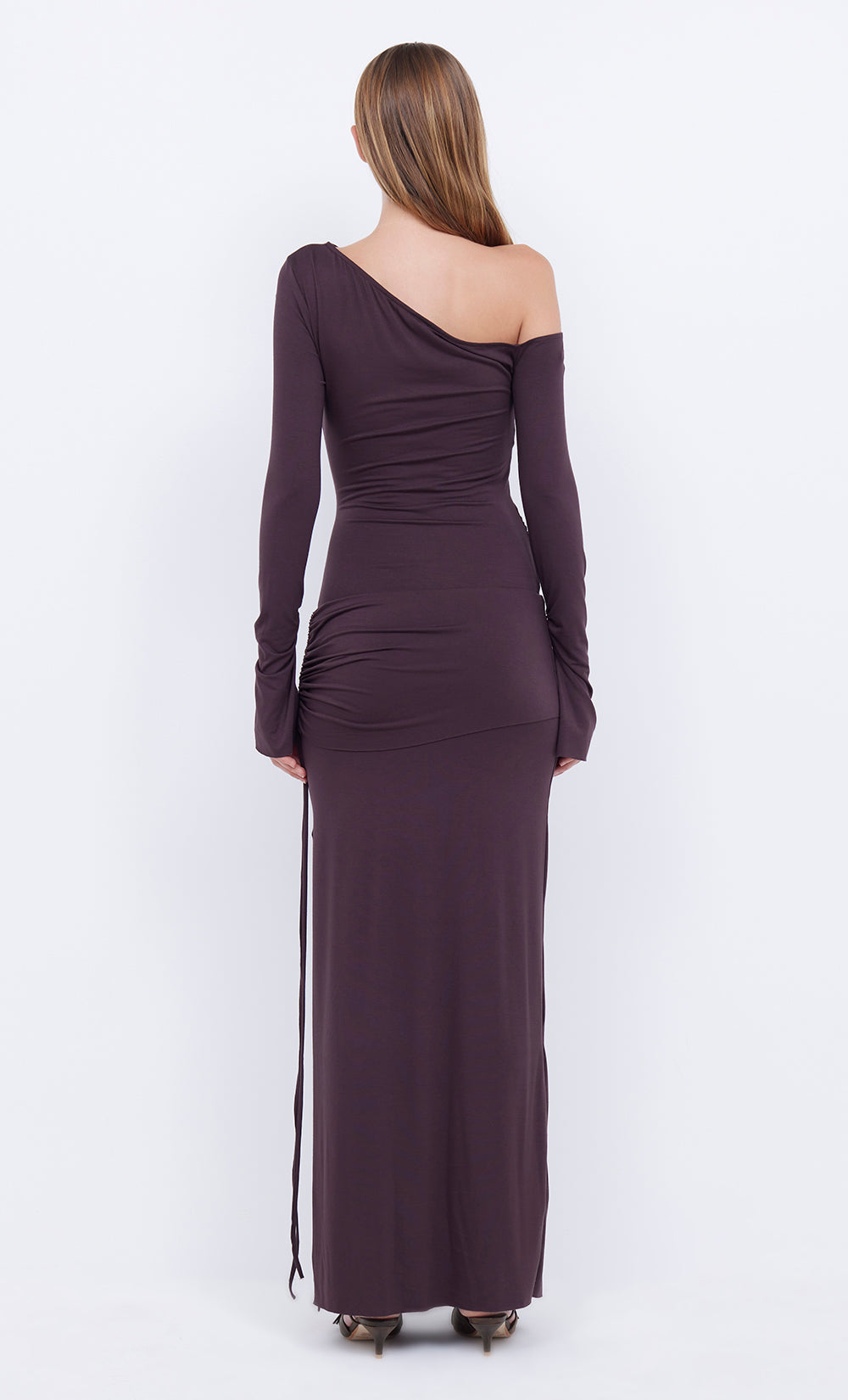 Elissa Long Sleeve Dress - Aubergine