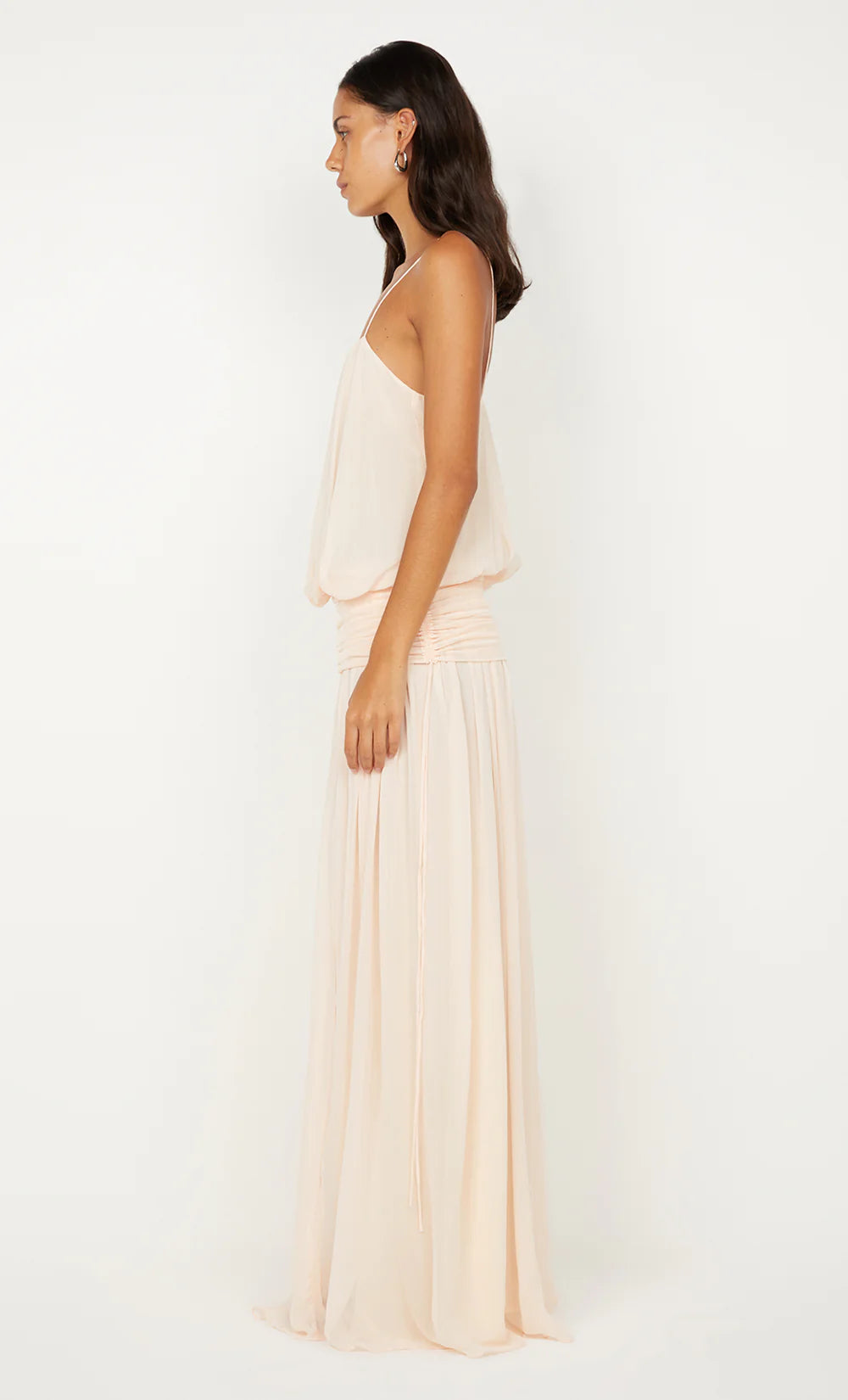 Camille Blouson Dress - Peach