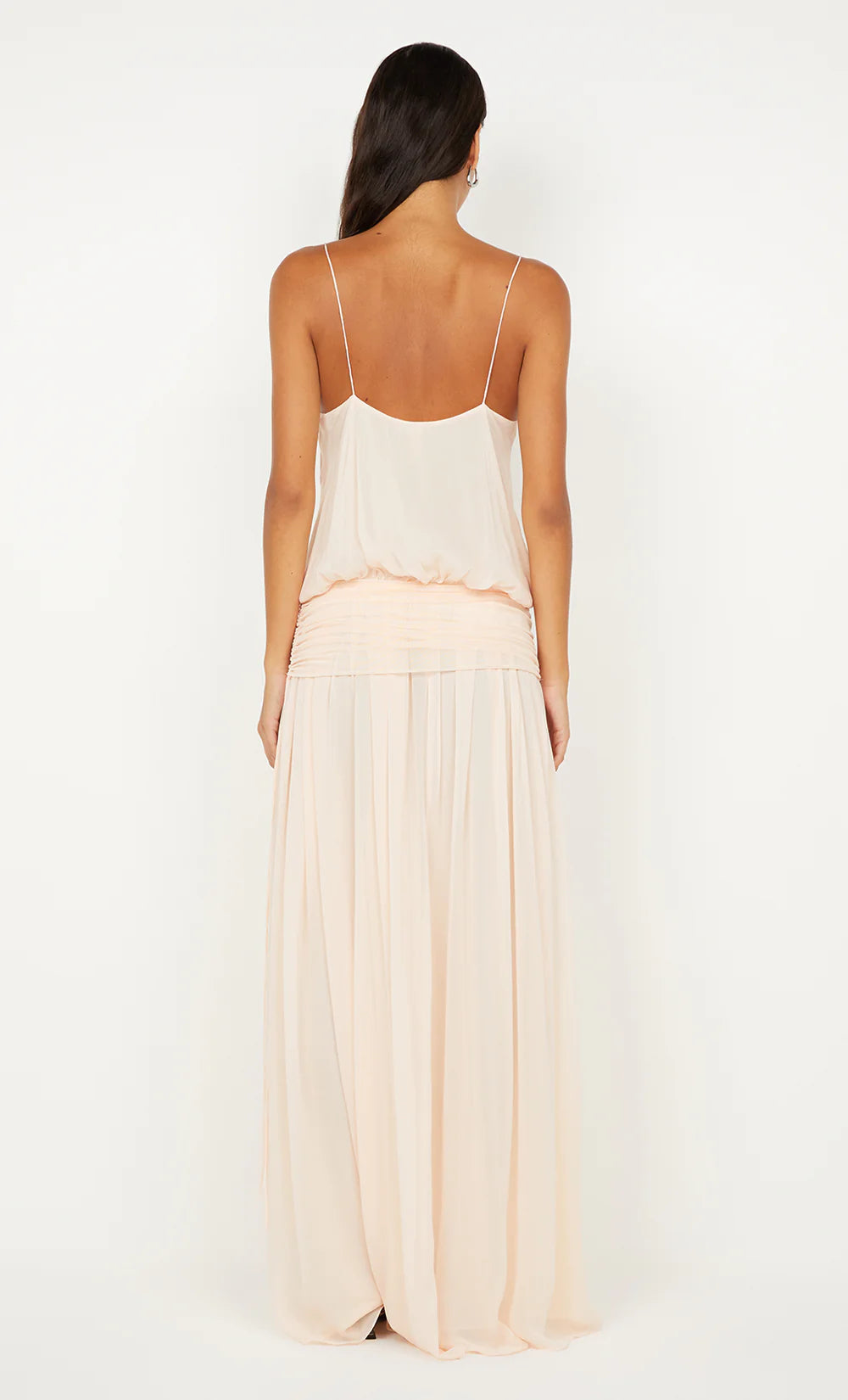 Camille Blouson Dress - Peach