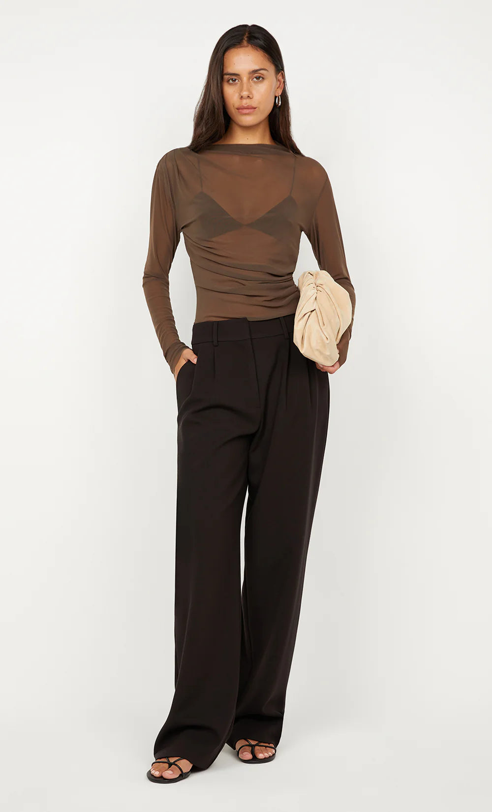 Salina Long Sleeve Top - Chocolate