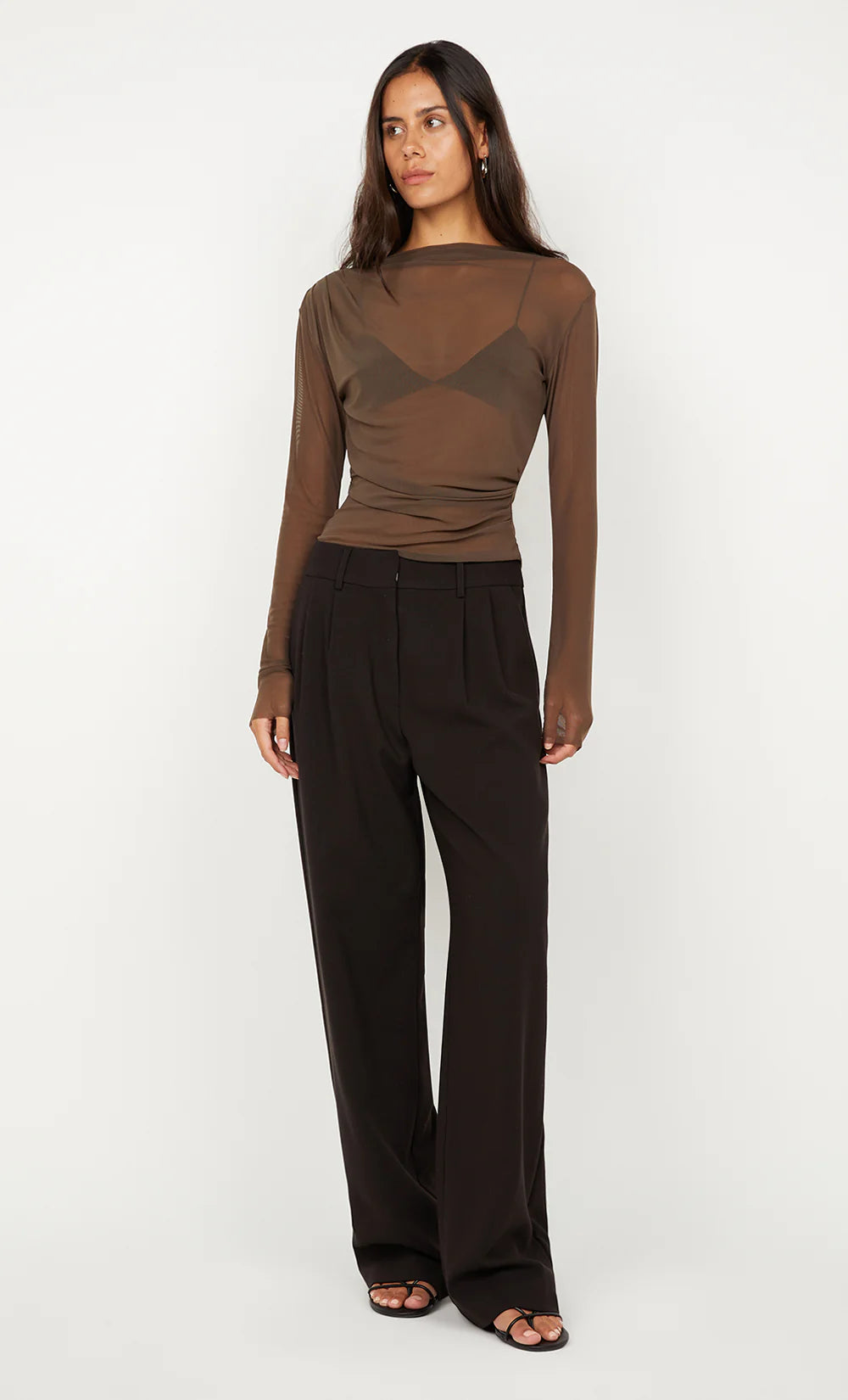 Salina Long Sleeve Top - Chocolate