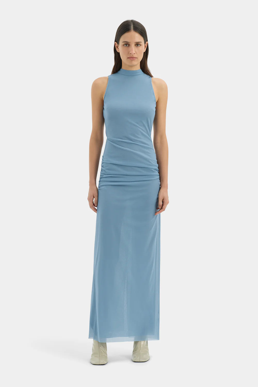 Ruby Open Back Gown - Aqua