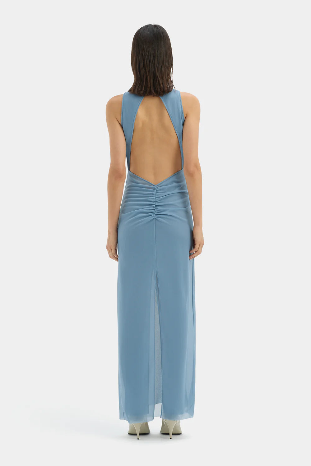 Ruby Open Back Gown - Aqua