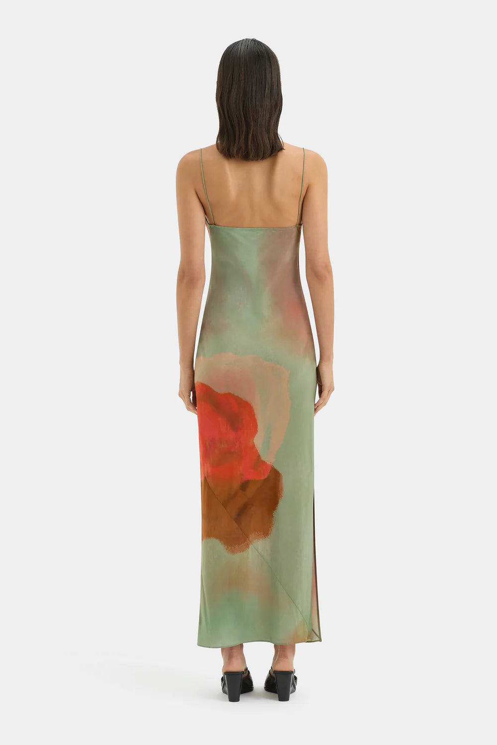 Calle Slip Dress - Acquerello Print