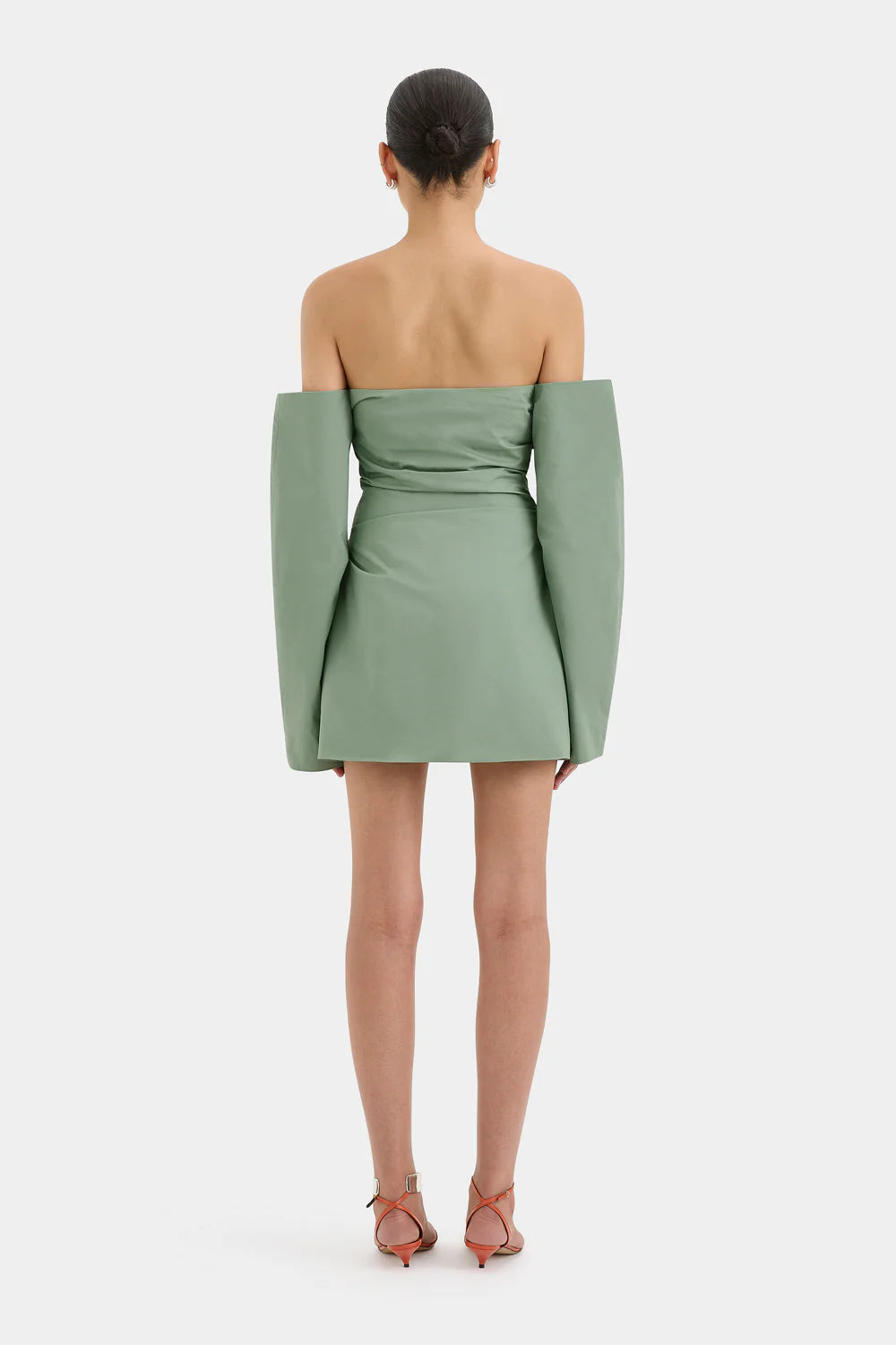 Martina Sleeved Mini Dress - Sage