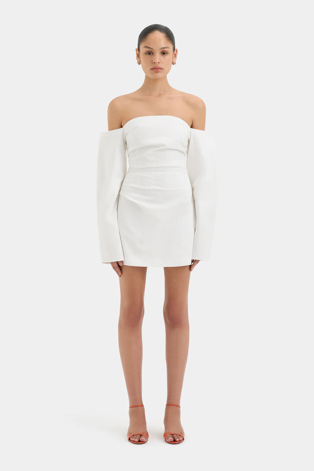 Martina Sleeved Mini Dress - Ivory