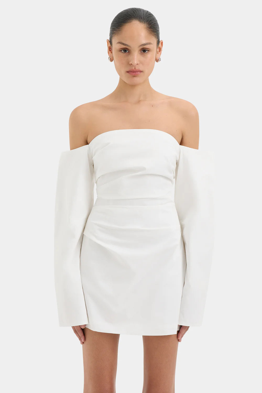 martin mini dress SIR - Martina Sleeved Mini Dress - Ivory