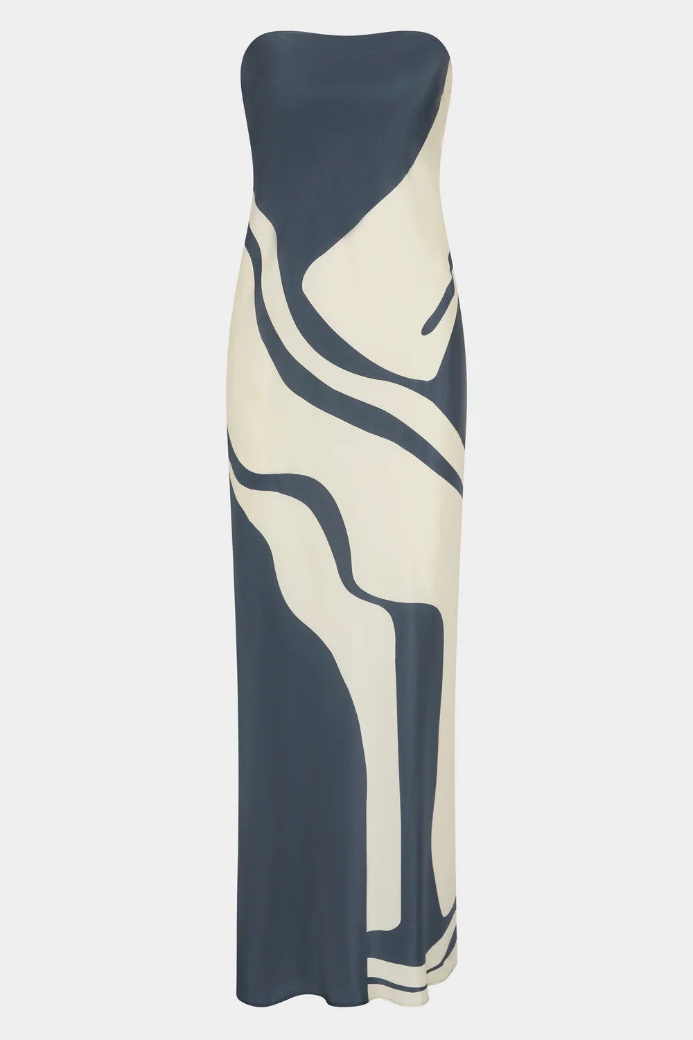 Lilou Strapless Dress - Liora Charcoal Blue