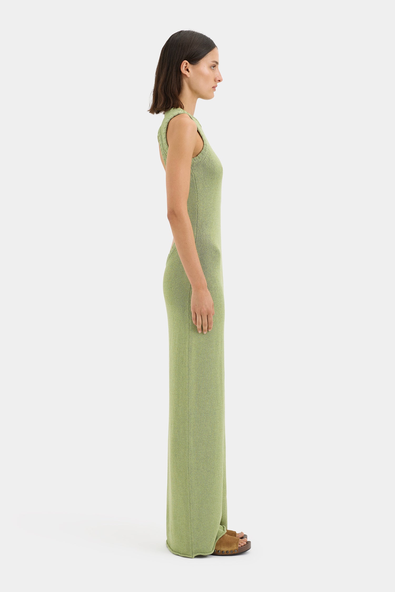 Lula Open Back Dress - Green
