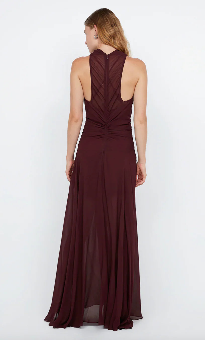 Rochelle High Neck Dress Plum