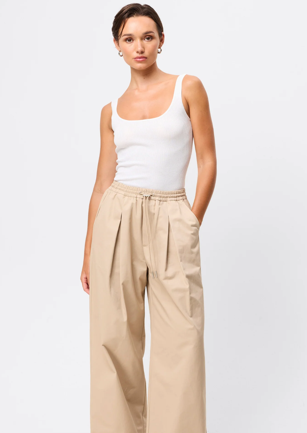 Tied Down Pant - Natural