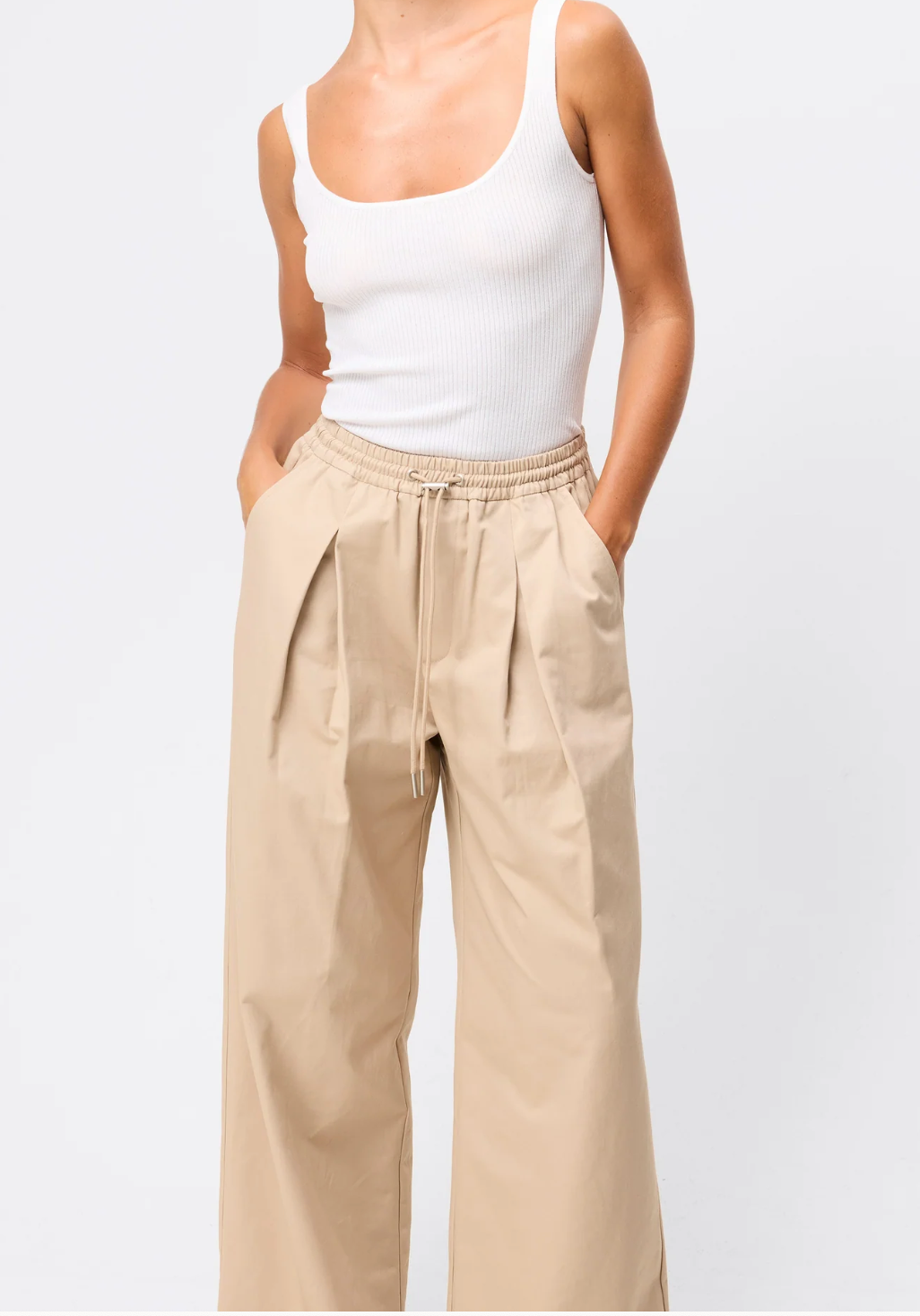Tied Down Pant - Natural
