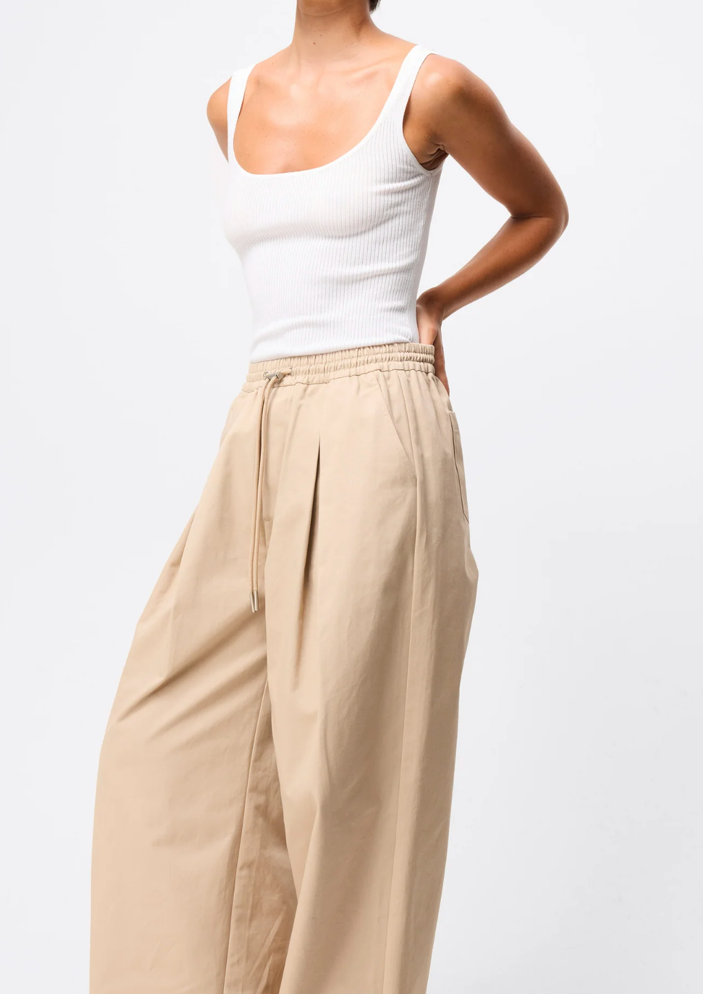 Tied Down Pant - Natural