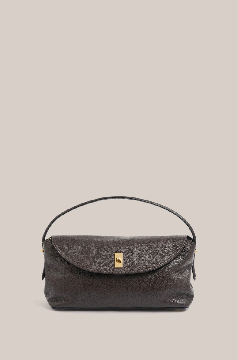 Sloane Large Dark Chocolate Top Handle Crossbody