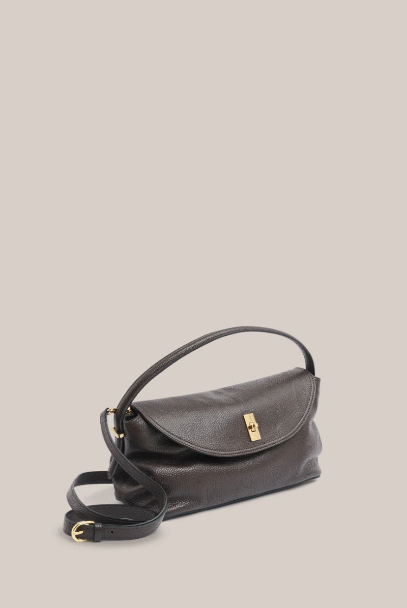 Sloane Large Dark Chocolate Top Handle Crossbody