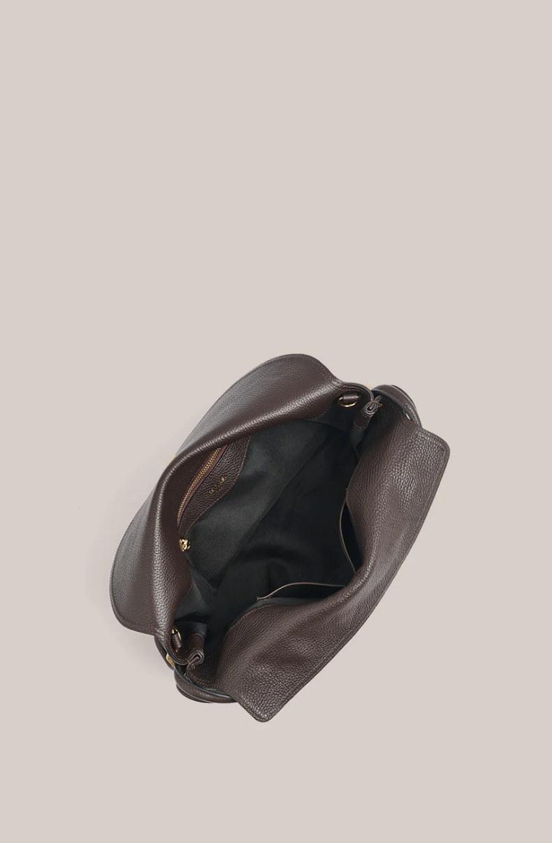 Sloane Large Dark Chocolate Top Handle Crossbody