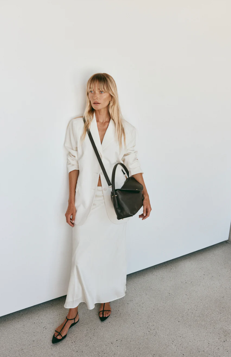 Sloane Large Dark Chocolate Top Handle Crossbody