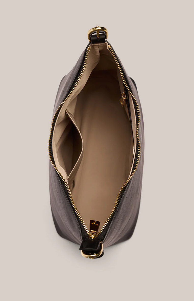 Harper Black Leather Hobo