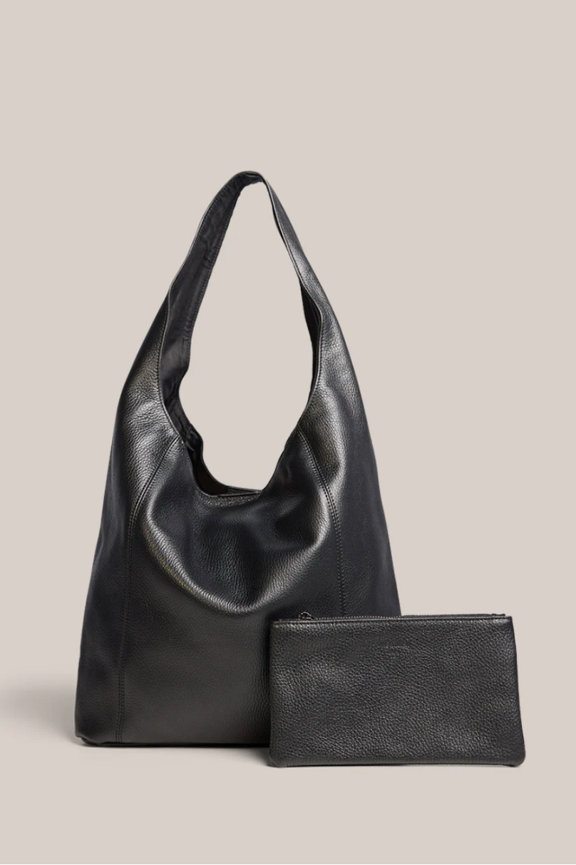 Scarlett 2.0 Black Leather Hobo Bag