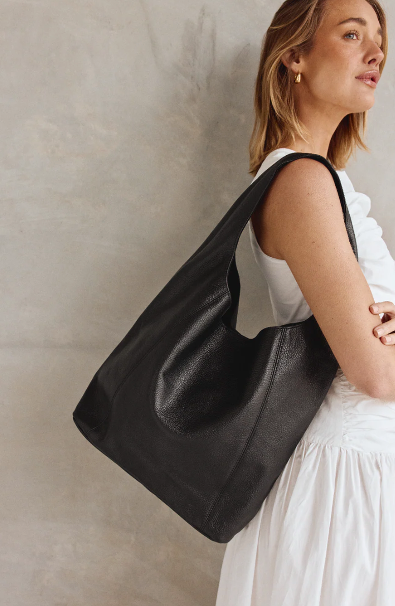 Scarlett 2.0 Black Leather Hobo Bag