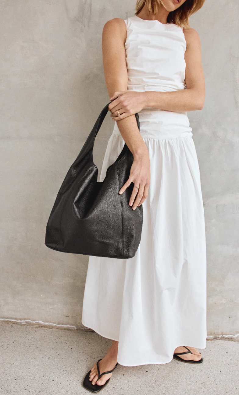 Scarlett 2.0 Black Leather Hobo Bag