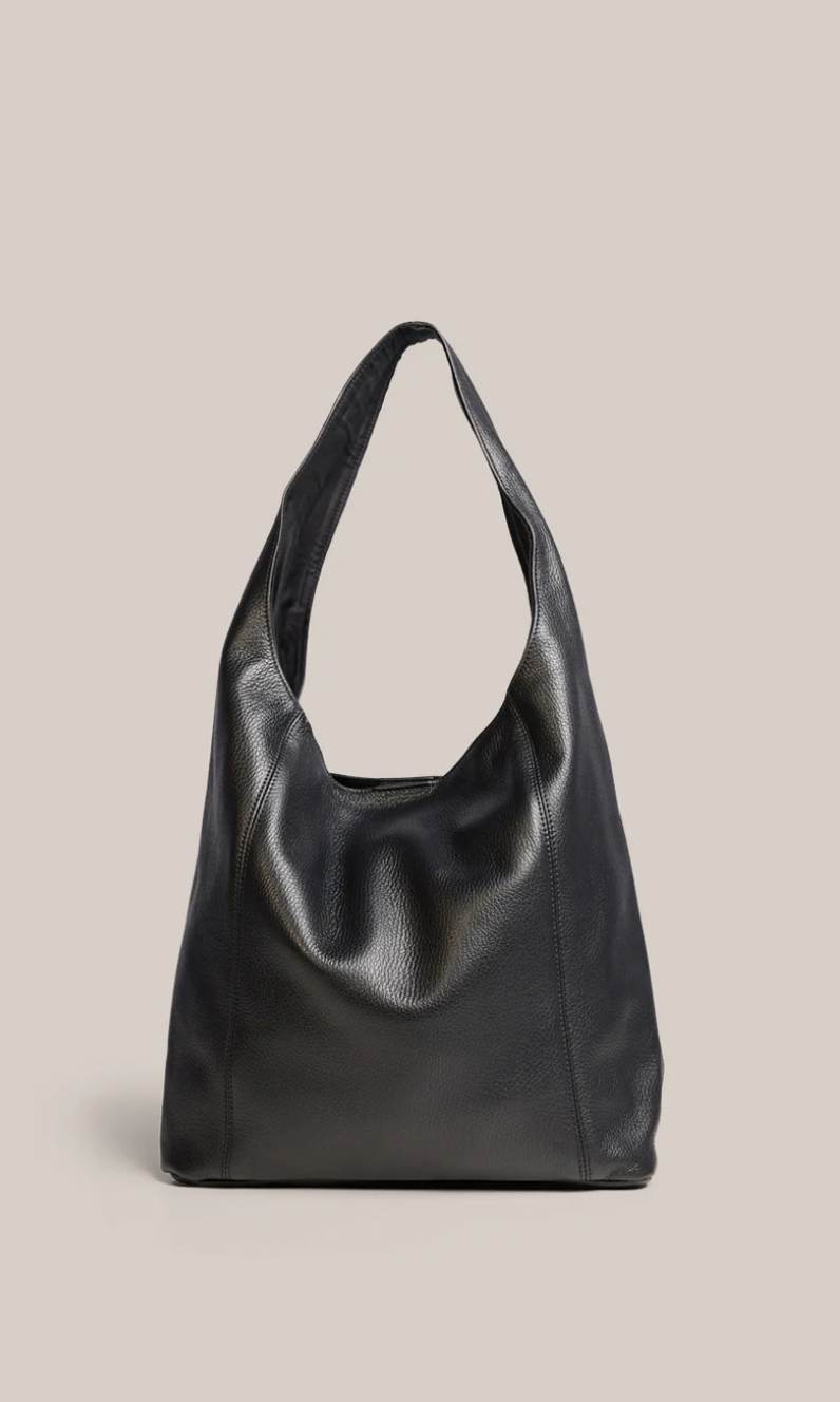 Scarlett 2.0 Black Leather Hobo Bag
