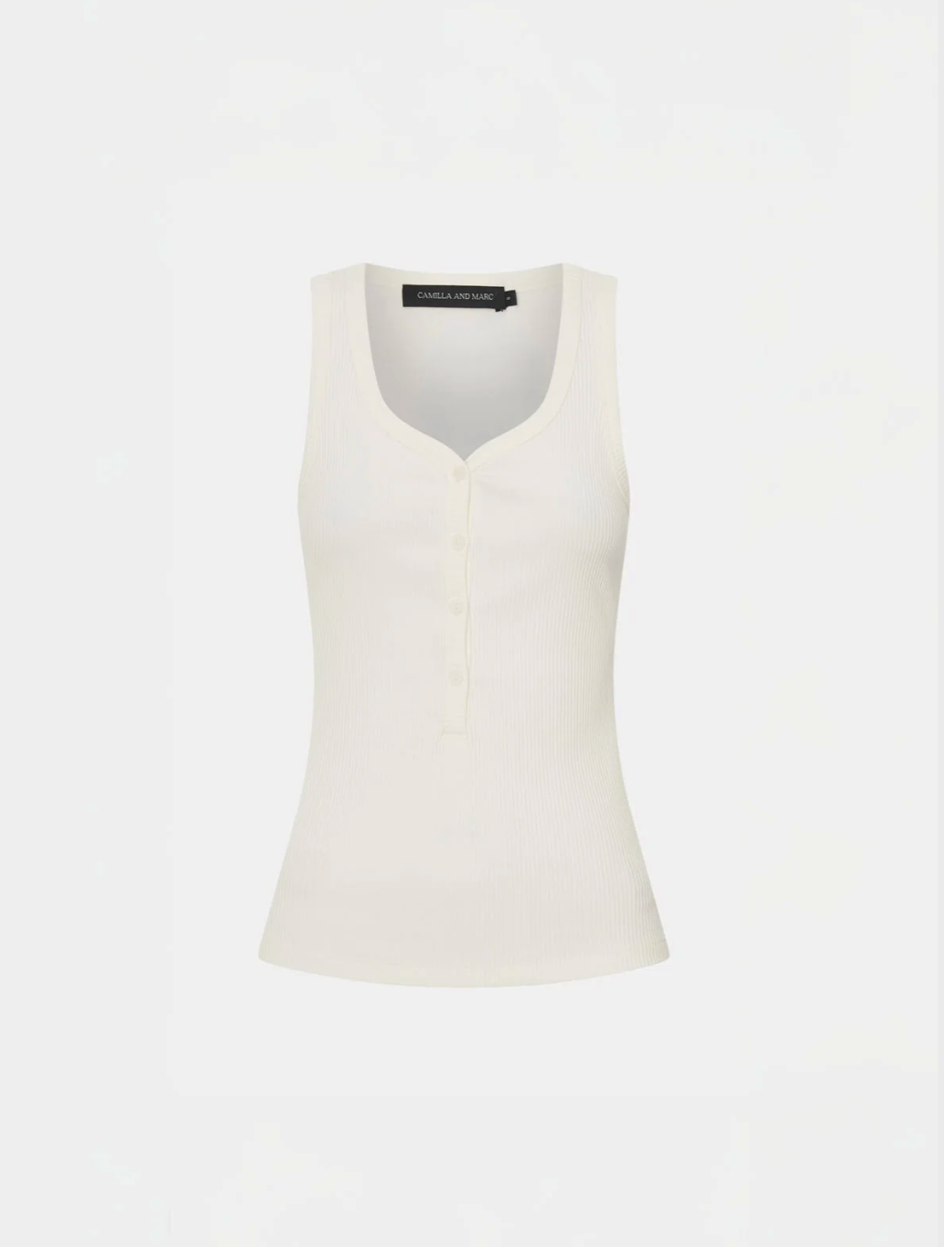 Nora Button Down Tank - Soft White