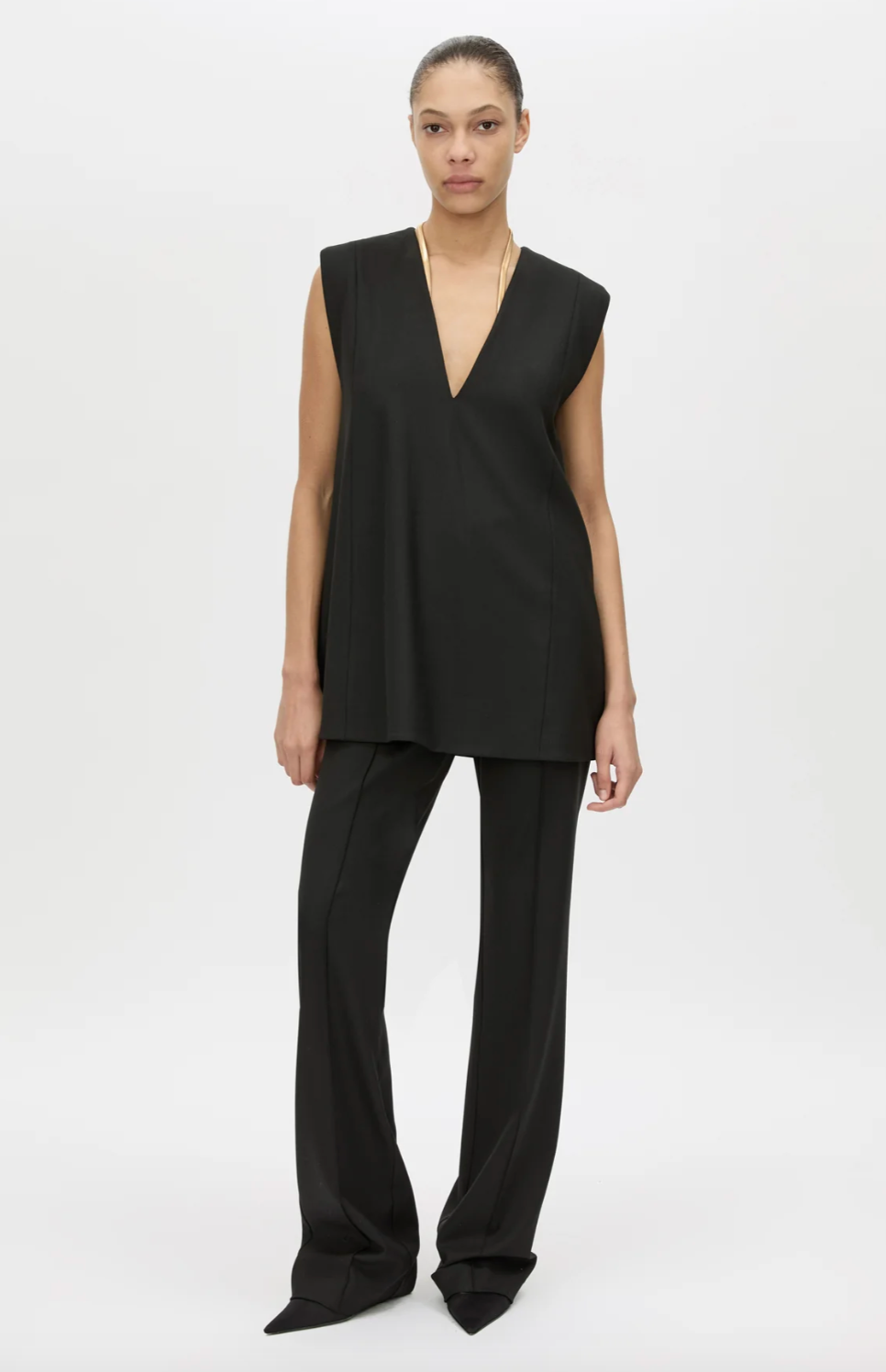 Cassie Top With Gold Detail