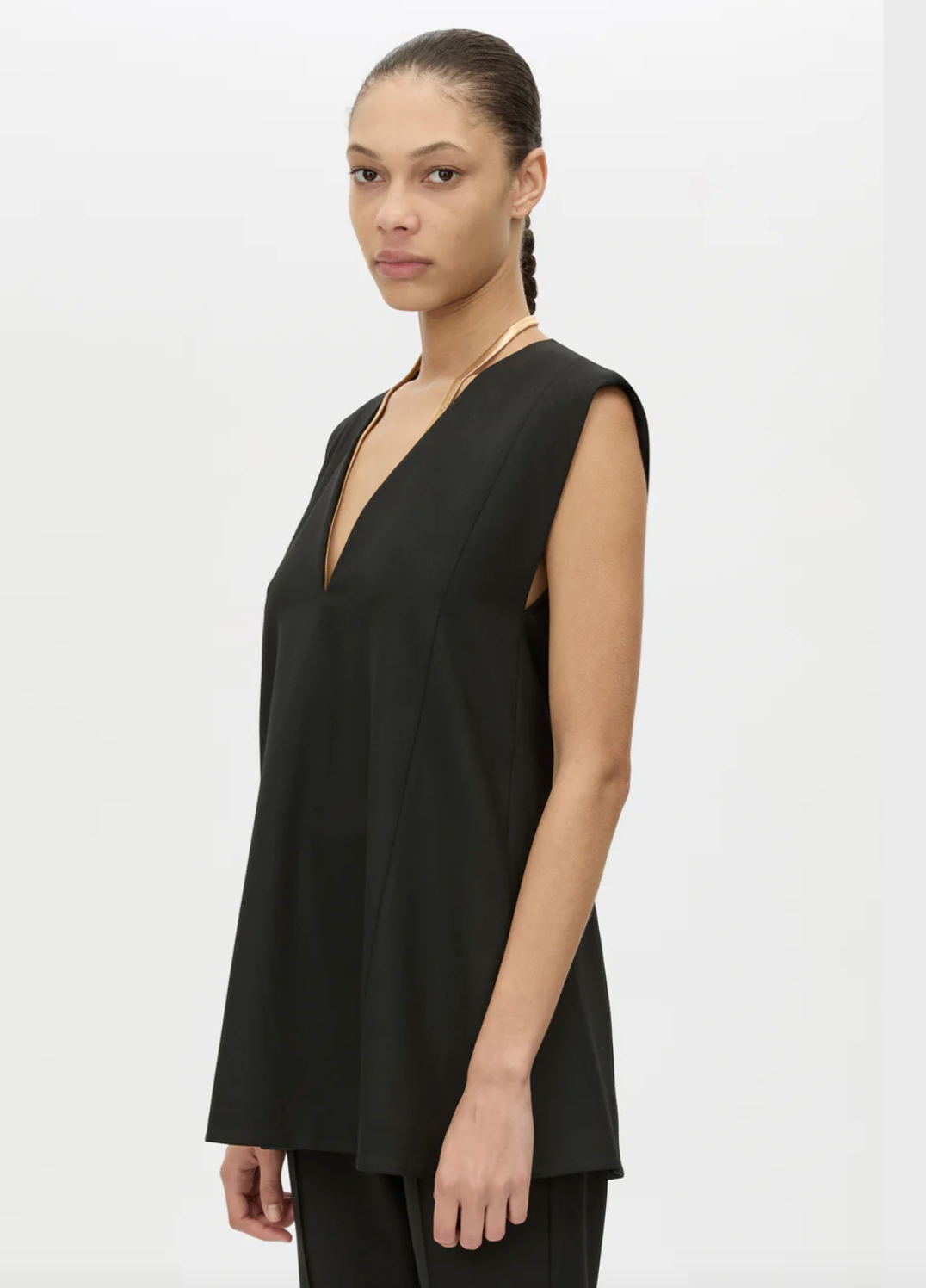 Cassie Top With Gold Detail