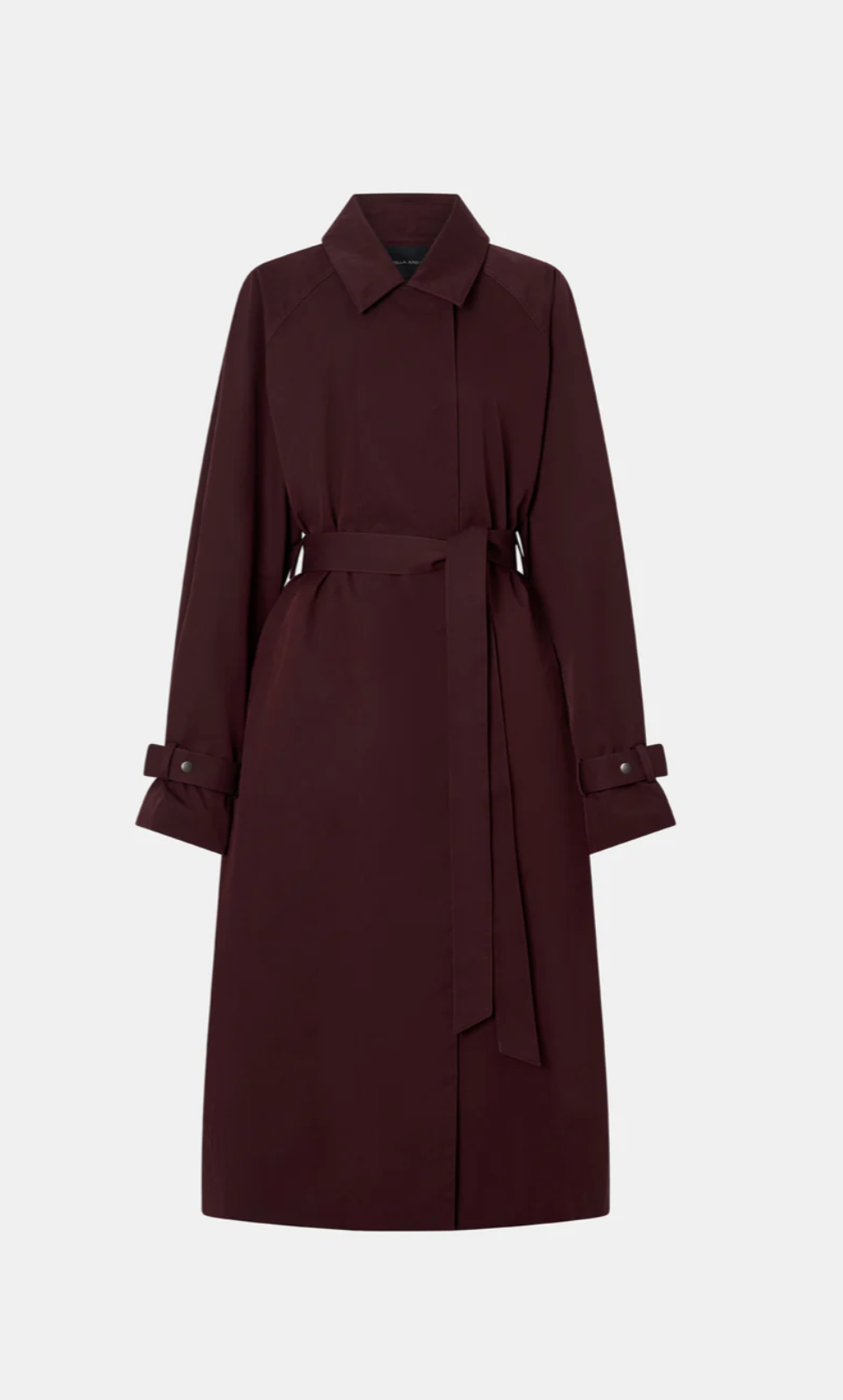 Dia Car Coat - Burgundy
