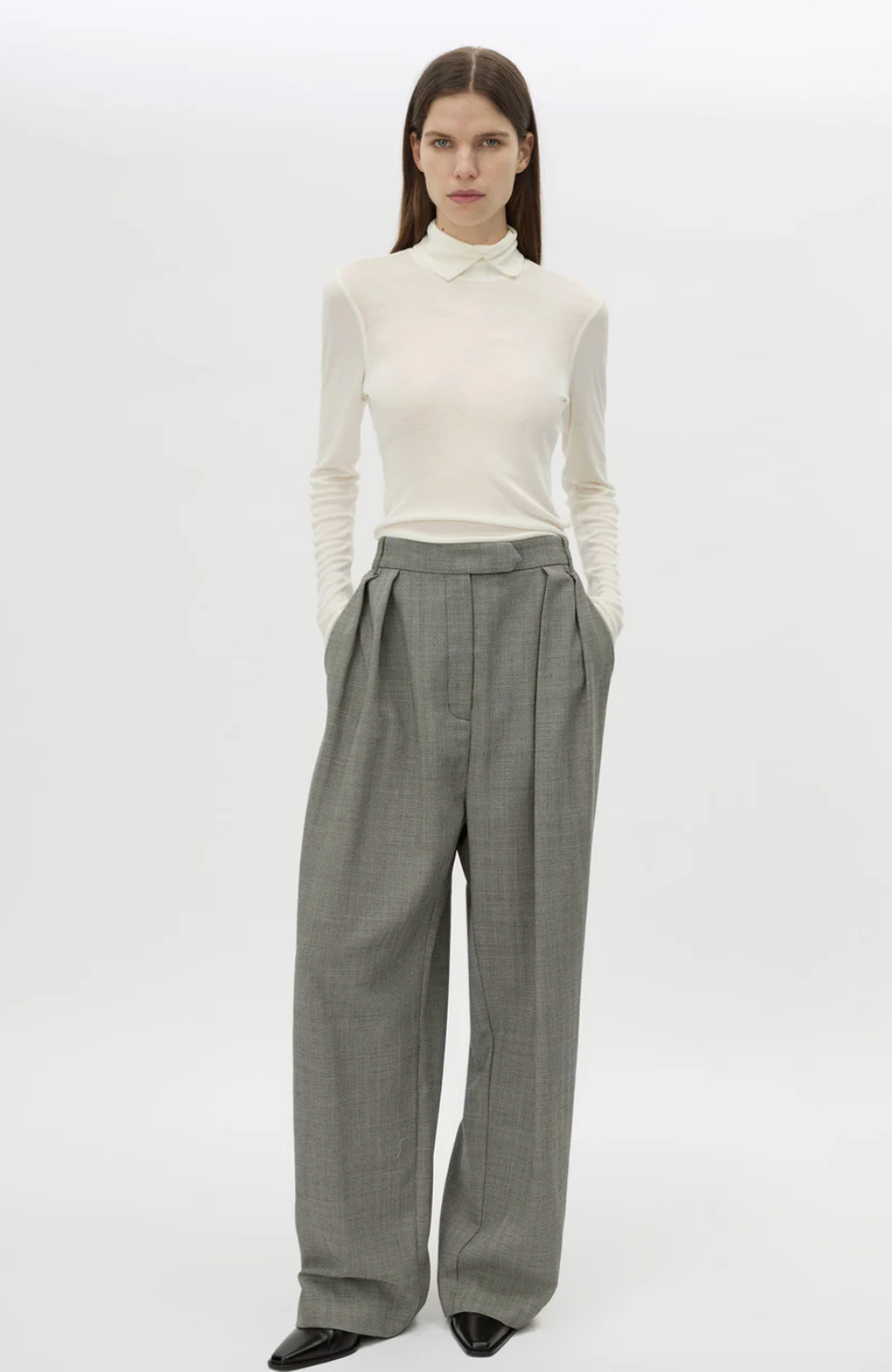 Ren Pant - Charcoal Herringbone