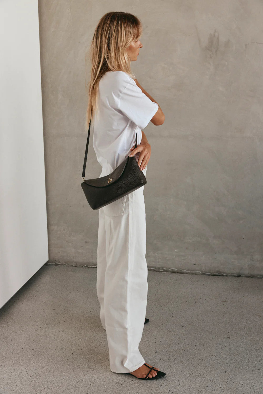 Sloane Dark Choc Leather Convertible Clutch