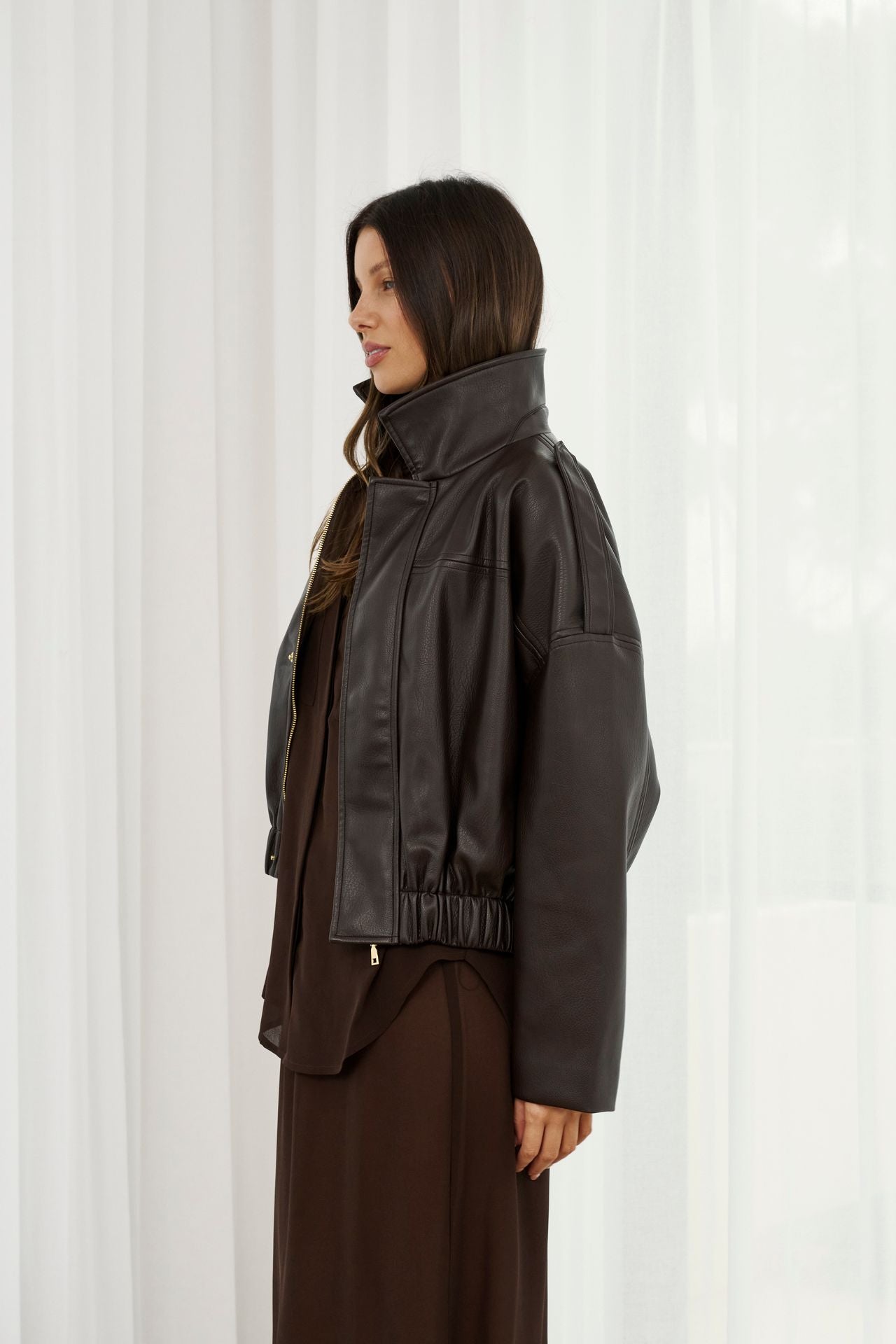 Stevie Bomber Jacket - Chocolate