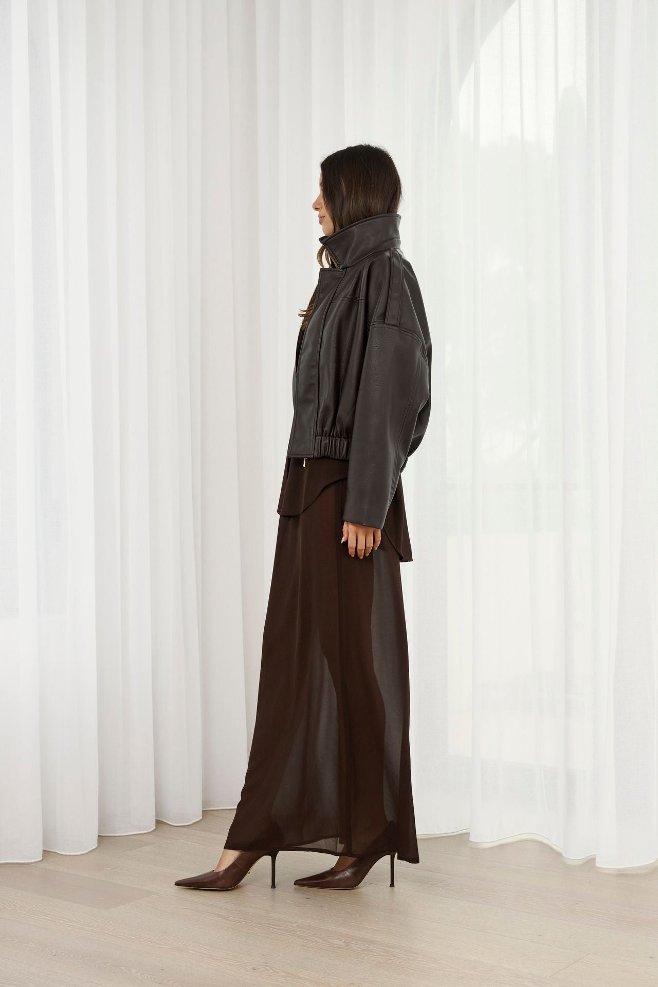 Stevie Bomber Jacket - Chocolate
