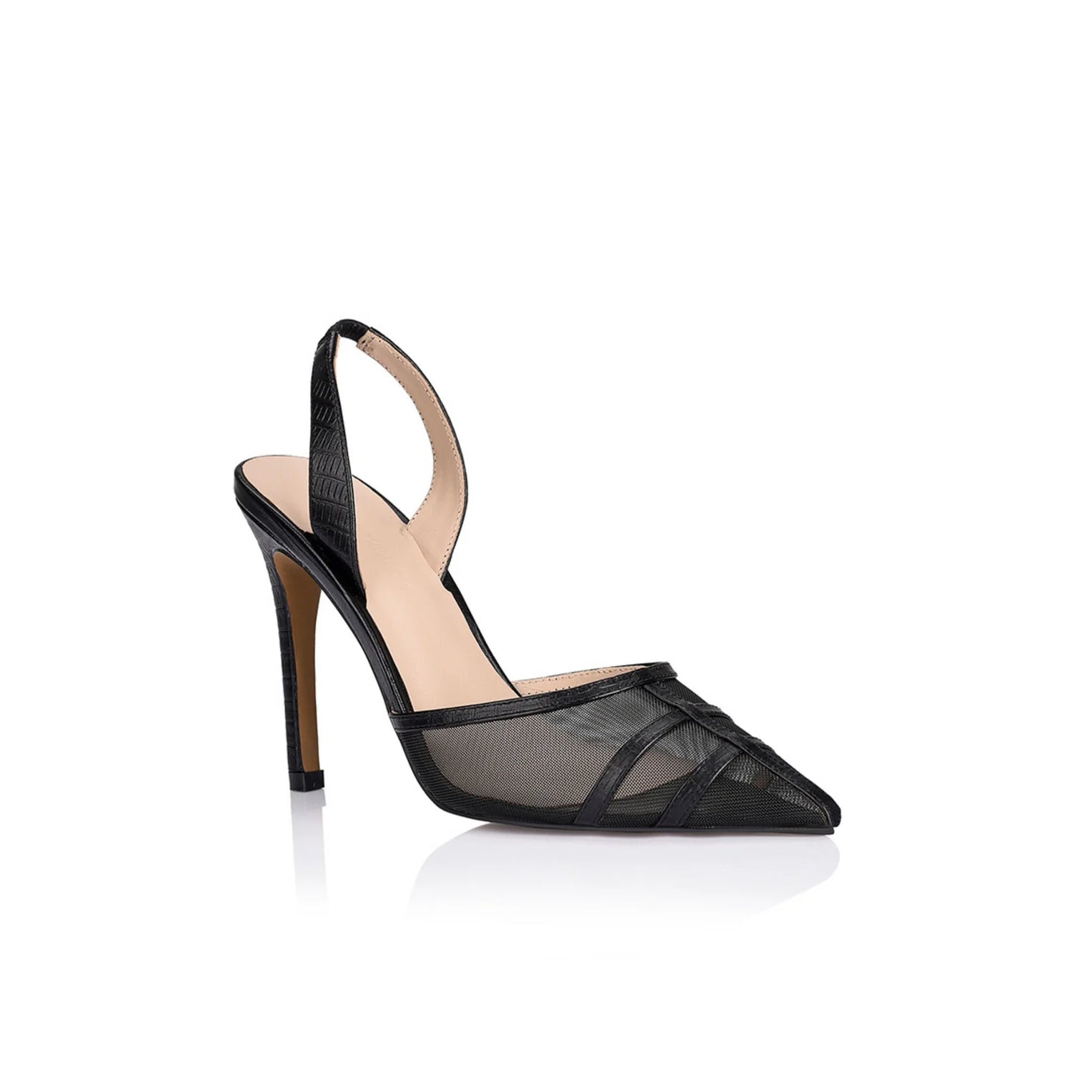 Jade Heel Black Mesh