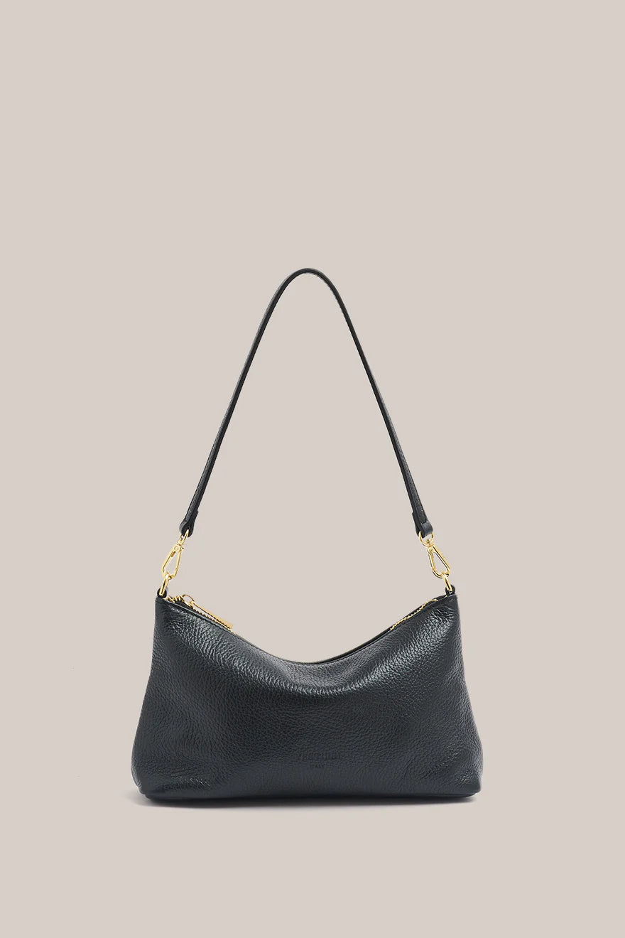 Ashley Black Leather Cross Body Bag