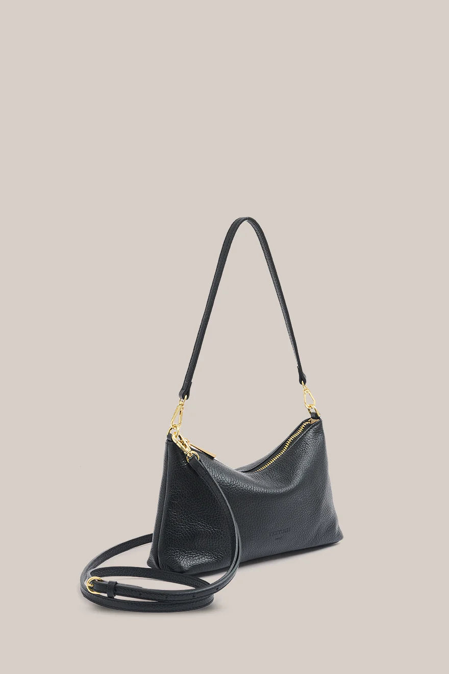Ashley Black Leather Cross Body Bag