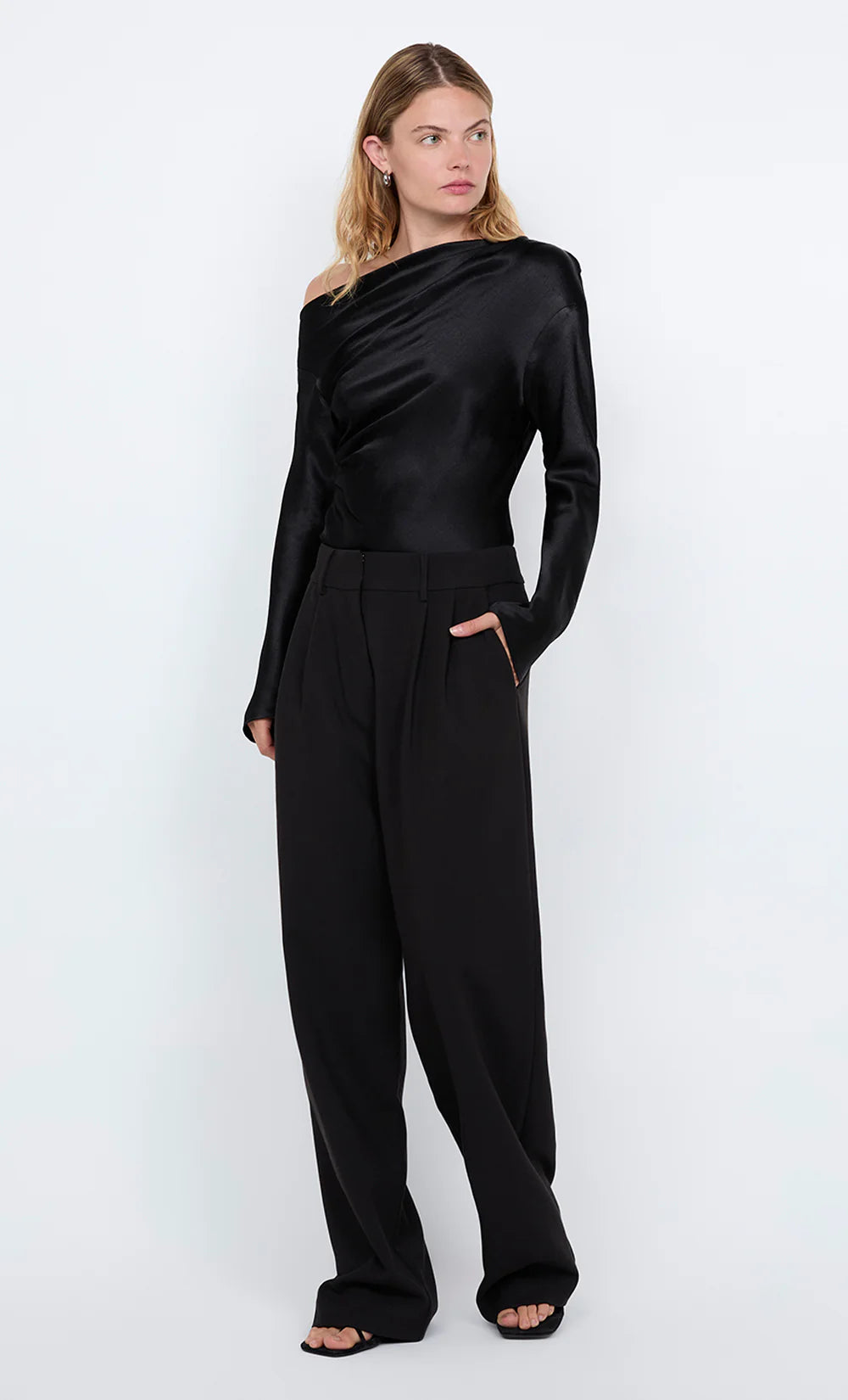 Carmela Asym Top - Black