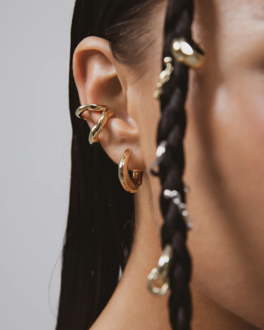 Wonky Hoop Earrings - 18k Gold Plating