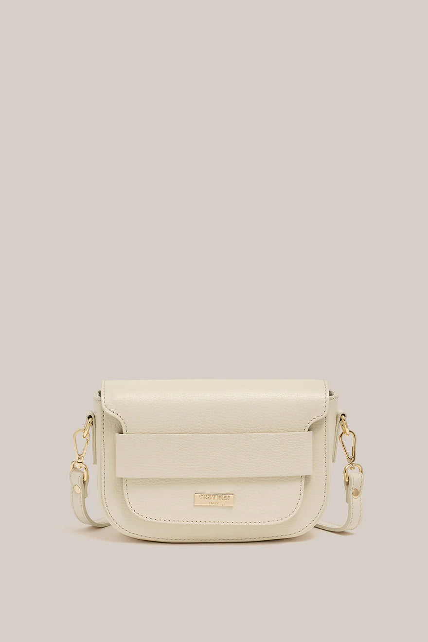 Zoe Ivory Crossbody Saddle Bag