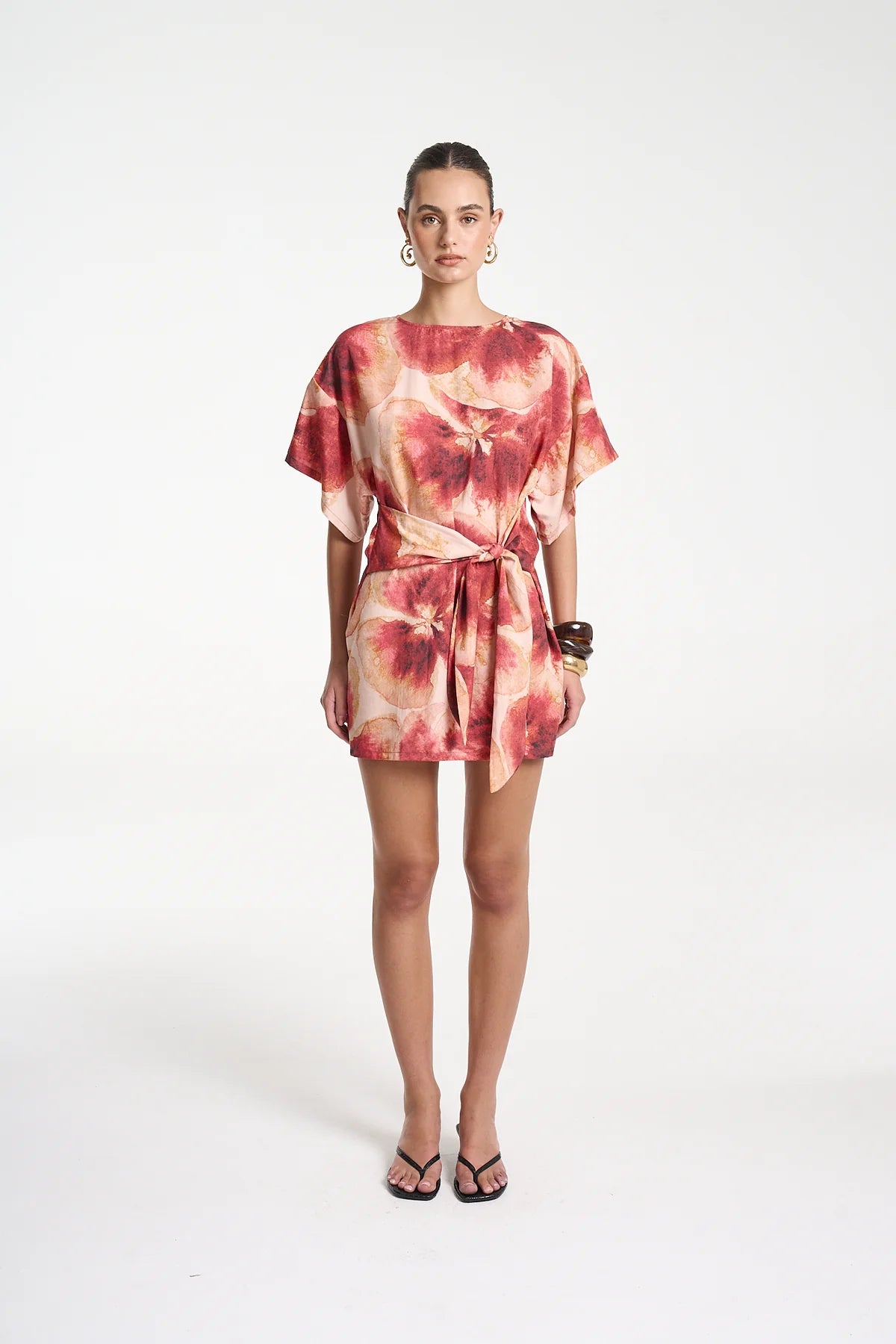 Tie Front Dress - Aloha Print