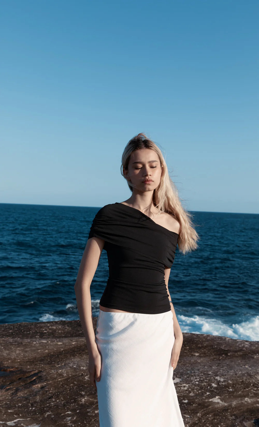 Larsen Drape Top - Black