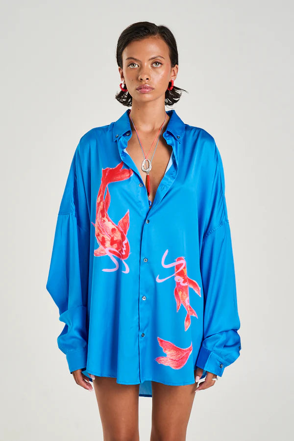 LS Oversized Shirt - Koi