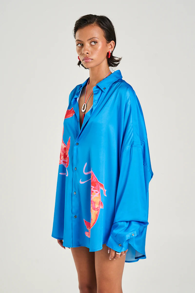 LS Oversized Shirt - Koi