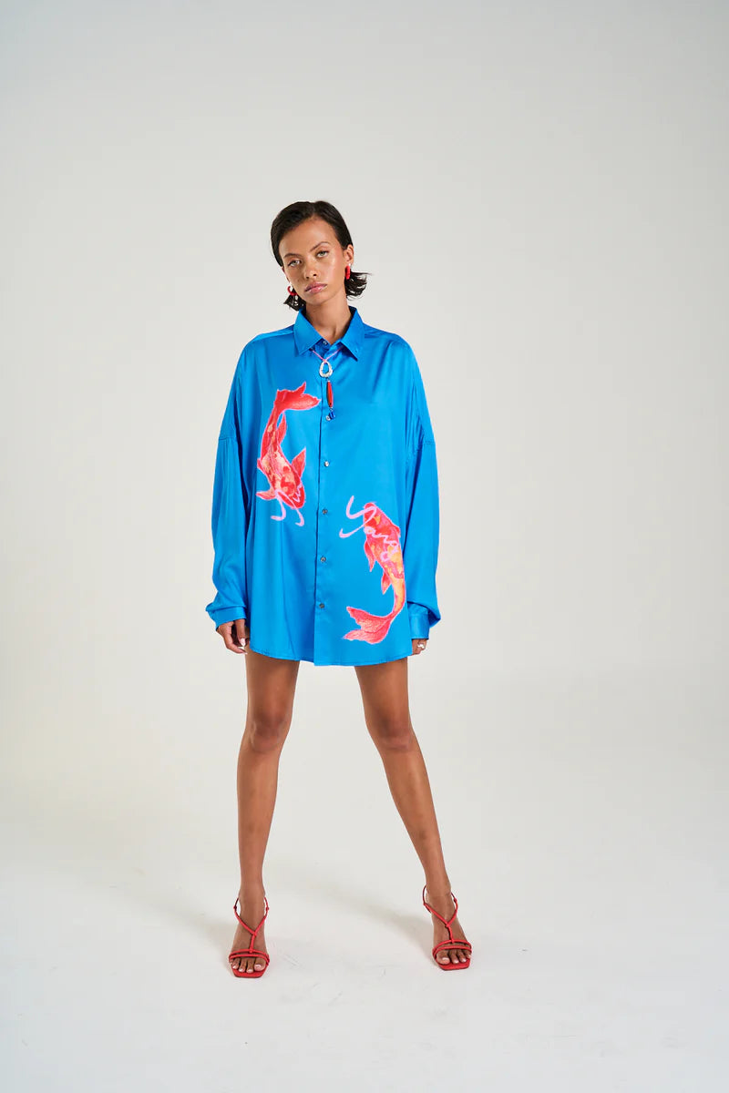 LS Oversized Shirt - Koi
