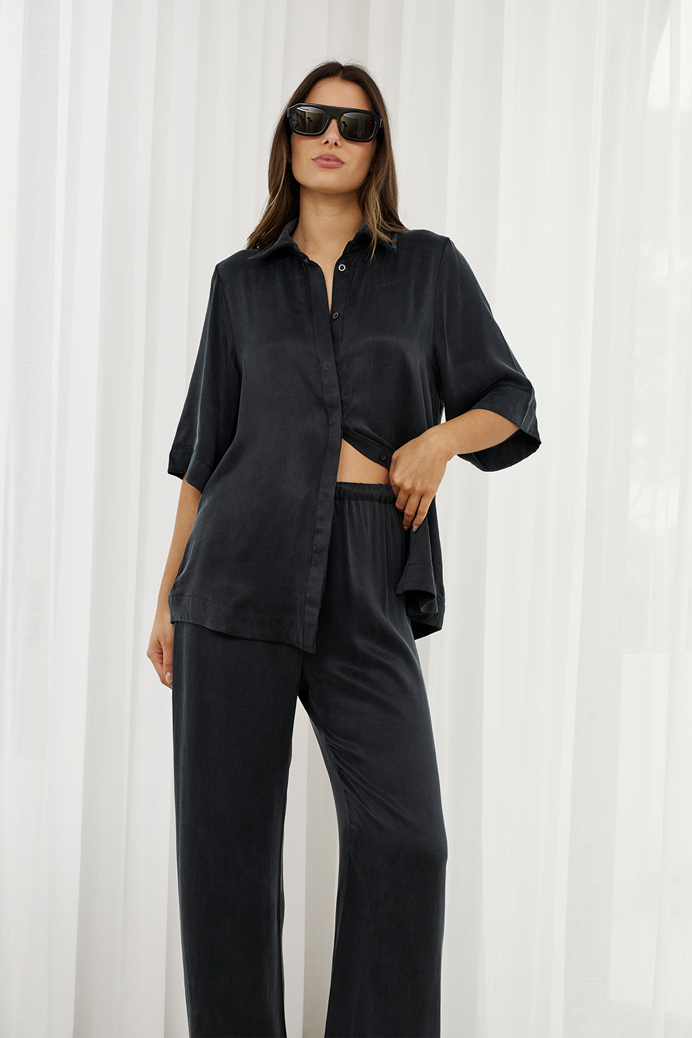 Fleur Pant - Washed Black